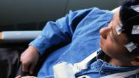 Patient undergoing monitoring for epilepsy